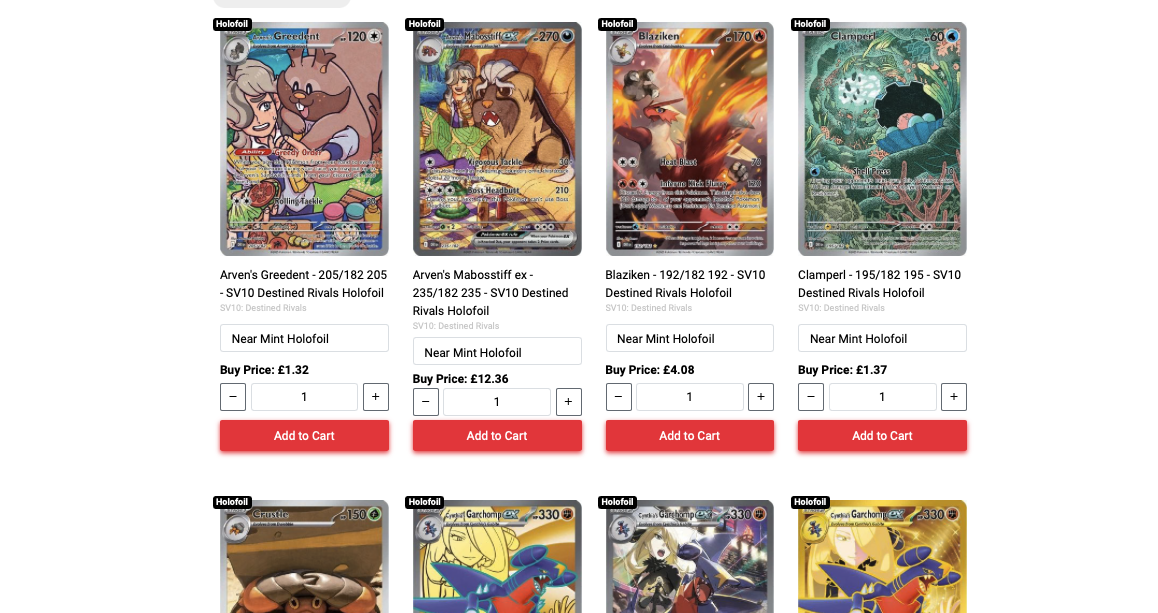 RandCards Buylist - Search cards and see instant prices